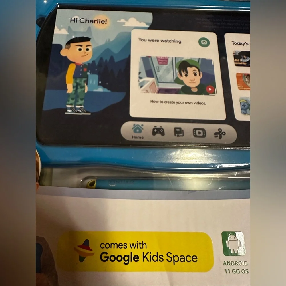 Contixo Kids V10 Blue 7” Kids Tablet Android 11 Go Edition New In Box